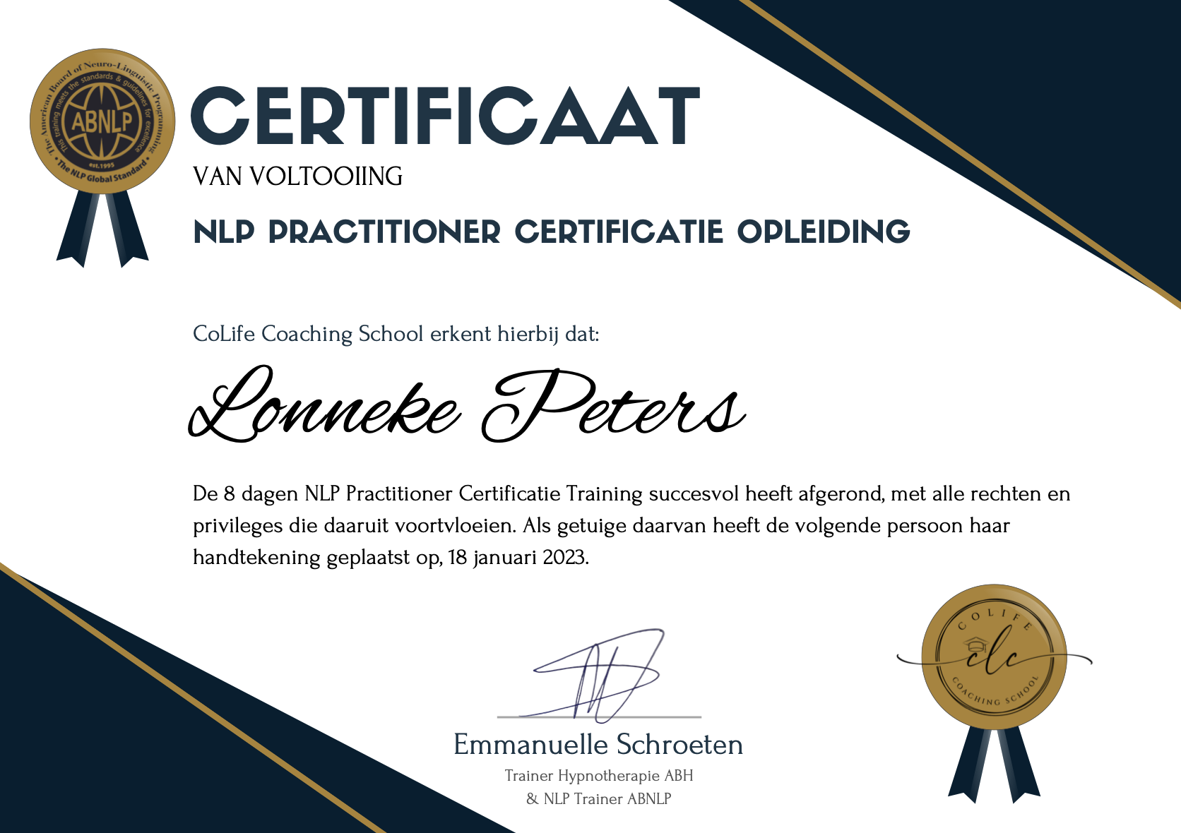 Lonneke Peters NLP Lonneke Peters NLP